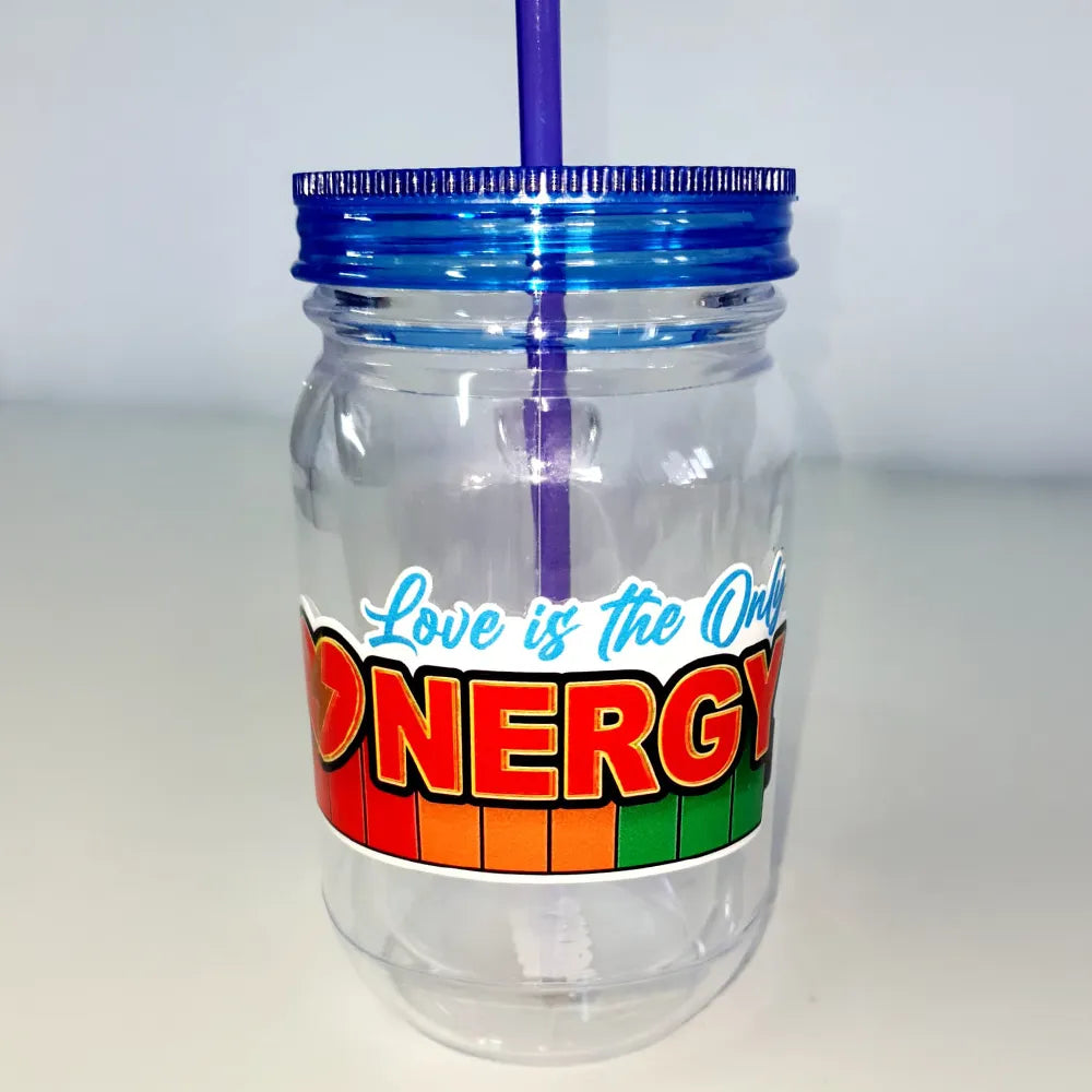 Love Is the Only Energy Mason Jar – Spread Good Vibes | Meme Mug TT